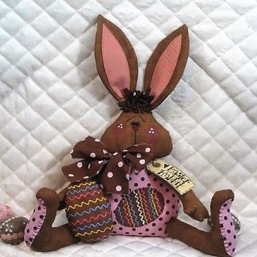 Primitive Mailed Pattern hershey Chocolate Bunny - Etsy
