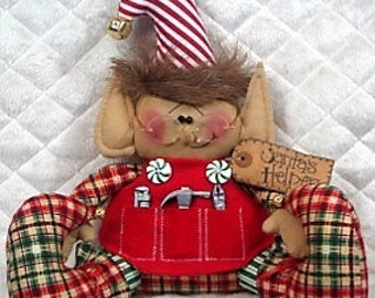 Primitive e-pattern &quot;ELF ANDY&quot;~ ShElF SiTTeR ChRiStMaS ElF DoLL!~ Digital pattern #71a
