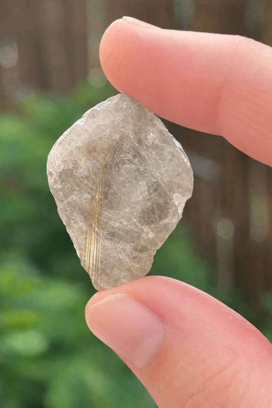 Quartz Rutile Rough Rough Rutilated Quartz Crystal – Golden Rutile Needle Inclusions ...