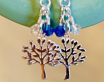 Sterling Silver Tree Of Life Earrings