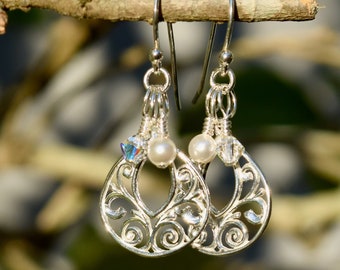 Sterling Silver Charleston Dangle Earrings