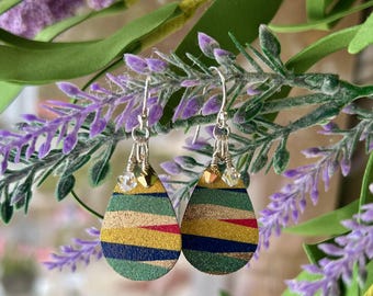 Sterling Silver Golden Metallic Dazzle Earrings