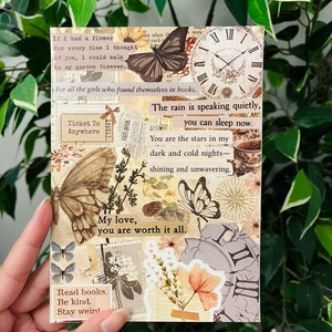 Kindle Insert for Clear Case, Vintage Book Theme, Kindle Skin, Bookish ...