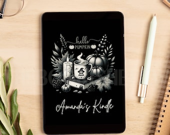 Custom Kindle Lock Screen, Fall Halloween pumpkin theme Kindle Screen Saver, Kindle Wallpaper, Kindle Paperwhite Accessories, Fantasy, Smut