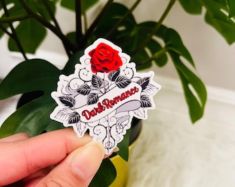Dark Romance Rose sticker, Smutty Bookish Sticker, Book Lover Gift, Dark Romantasy, Die Cut Sticker, Smut theme, Kindle Accessory