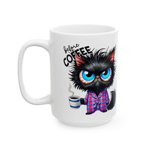 Keramische koffiemok Cute Cat – volledig cafeïnehoudend kattencadeau