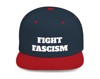 Casquette plate contre le fascisme | Casquette politique snapback