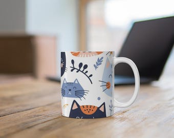 Gemütliche Katzentasse: Entzückende Kätzchen Keramikkaffeetasse
