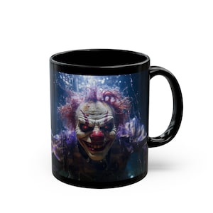 Creepy Clown Coffee Mug: Gothic Halloween Decor, Horror Movie Gift