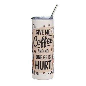 Gnome Coffee Lover Stainless Steel Tumbler: 20oz Travel Mug