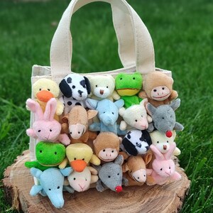 Mini sac en toile avec ours en peluche - Petit sac pour femme - Sac à poignée supérieure avec jouets - Sac en peluche avec ours en peluche - Sac à bandoulière - Sac à main