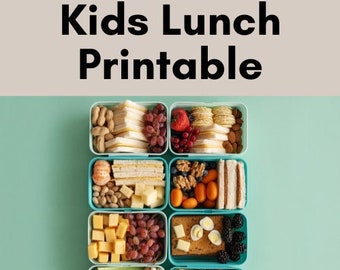 Kids Lunch Printable