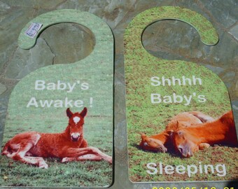 Shhhhhh  Baby's sleeping hang sign