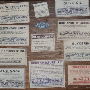 REAL Vintage Bottle Labels for Scrapbooking and Designs - Etsy