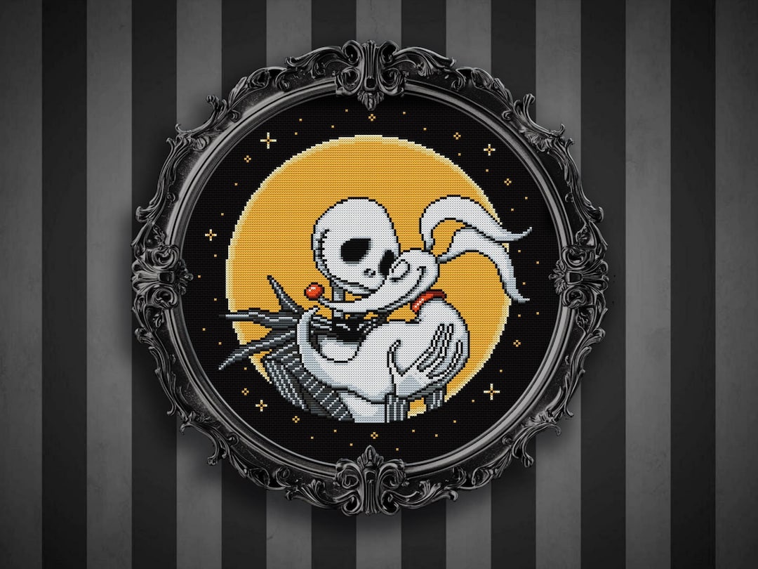 Jack and Zero Cross Stitch Pattern: Nightmare Before Christmas (PDF) - Etsy