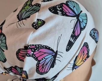 Gorro quirúrgico de mariposa: gorro médico de algodón con lazo