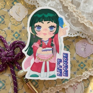Maomao Dancing Vinyl Sticker | apocathery diaries | kusuriya no hitorigoto | anime | otaku gift | chibi art