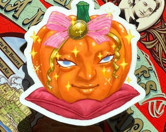 Sticker citrouille Meshi de donjon | Repas de fruits Dryade | Délicieux dans l'art des donjons