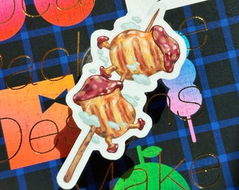 vinyle autocollant champignon marche | autocollant Meshi de donjon | Délicieux dans l'art des donjons