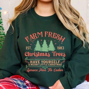 Farm Fresh Christmas Tree Shirt, Christmas Tree Cake Shirt, Christmas Cake Sweatshirt, Christmas Crewneck, Christmas Shirt For Women