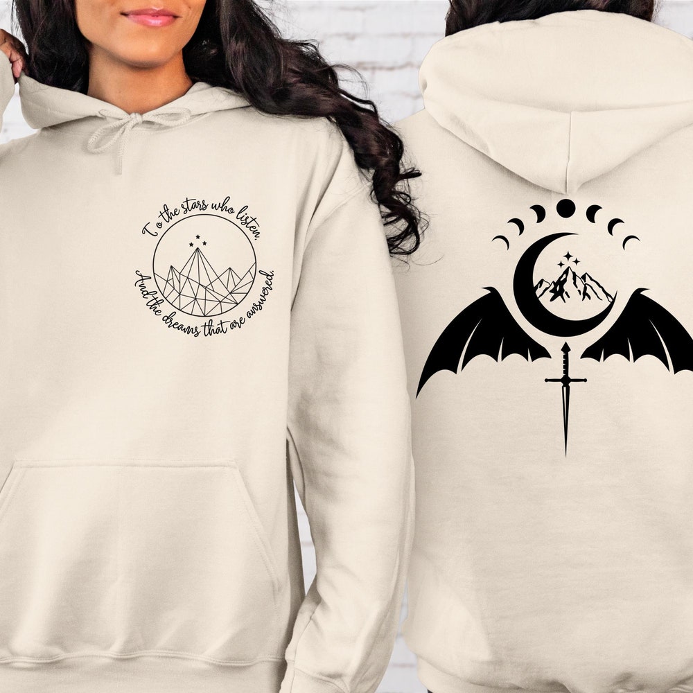 Velaris Hoodie Acotar Velaris Two-Sided Hoodie, The Night Court, Sjm Merch Hoodie, Acotar Velaris Hoodie, Court Of Dreams Hoodie, Velaris Bookish Hoodie Halloween Gift Men Women Teerealmstore