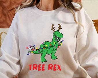 Tree Rex jultröja: Rolig dinosauriejultröja