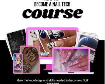 Self-Taught Nail Tech Course PDF | Acrylic Nail Training for Beginners | How to Do Acrylic Nails at Home | Nail Technician Guide Download