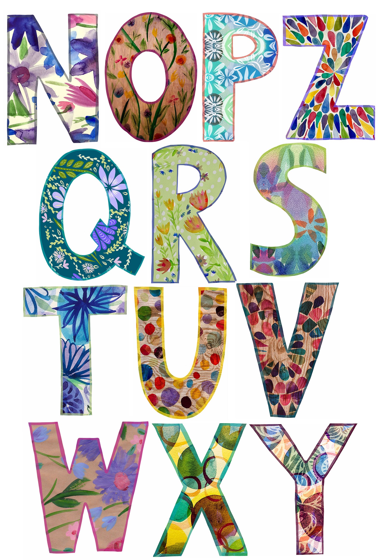 Alphabet Wall Stickers, Letter Decals, Classroom Teaching Decorations