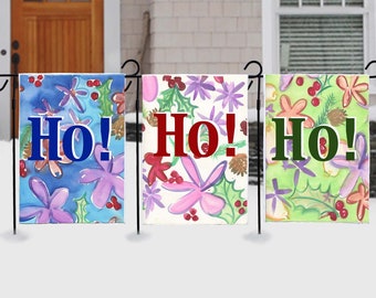 Christmas Garden Flags, Holiday Outdoor Decor, Xmas Decorations, Winter Door or Window Hanger