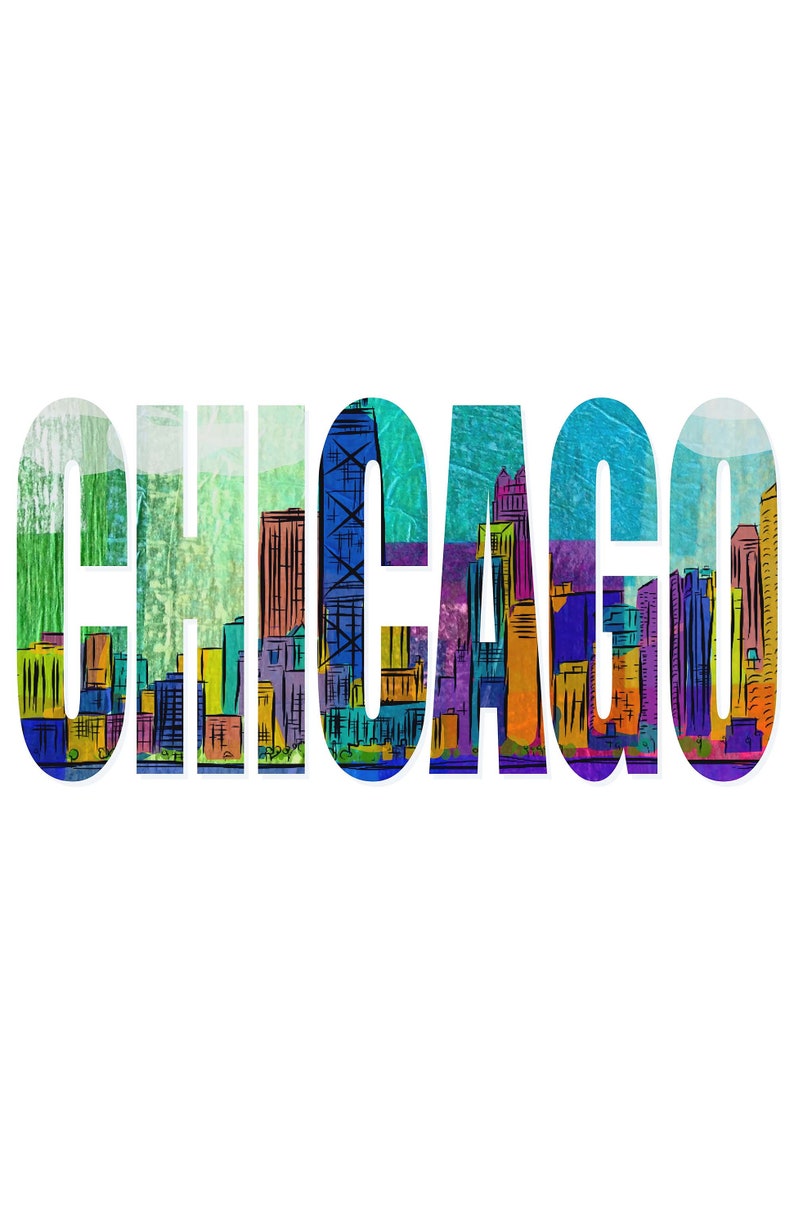 Chicago Wall Art City Skyline Print Mother's or Etsy