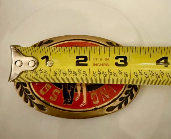 Heitage Square Dancing solid brass belt buckle - image 7