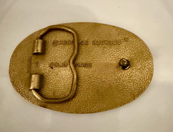 Heitage Square Dancing solid brass belt buckle - image 4