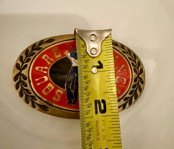 Heitage Square Dancing solid brass belt buckle - image 8
