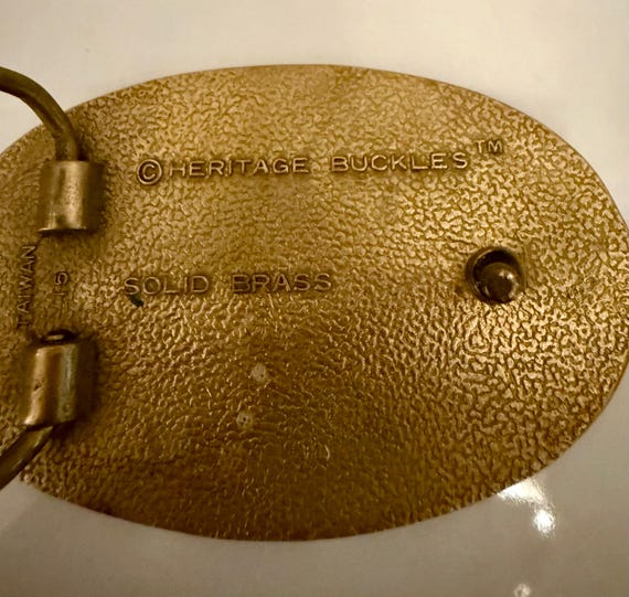 Heitage Square Dancing solid brass belt buckle - image 5