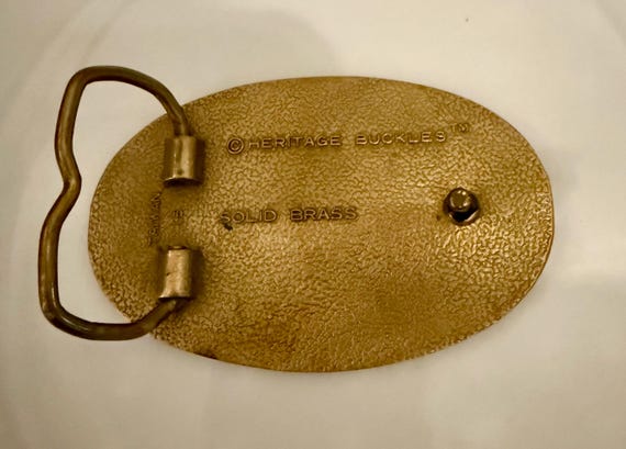 Heitage Square Dancing solid brass belt buckle - image 6