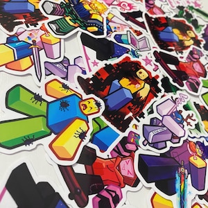 Pegatinas de vinilo de Forsaken Roblox de 2,5 pulgadas