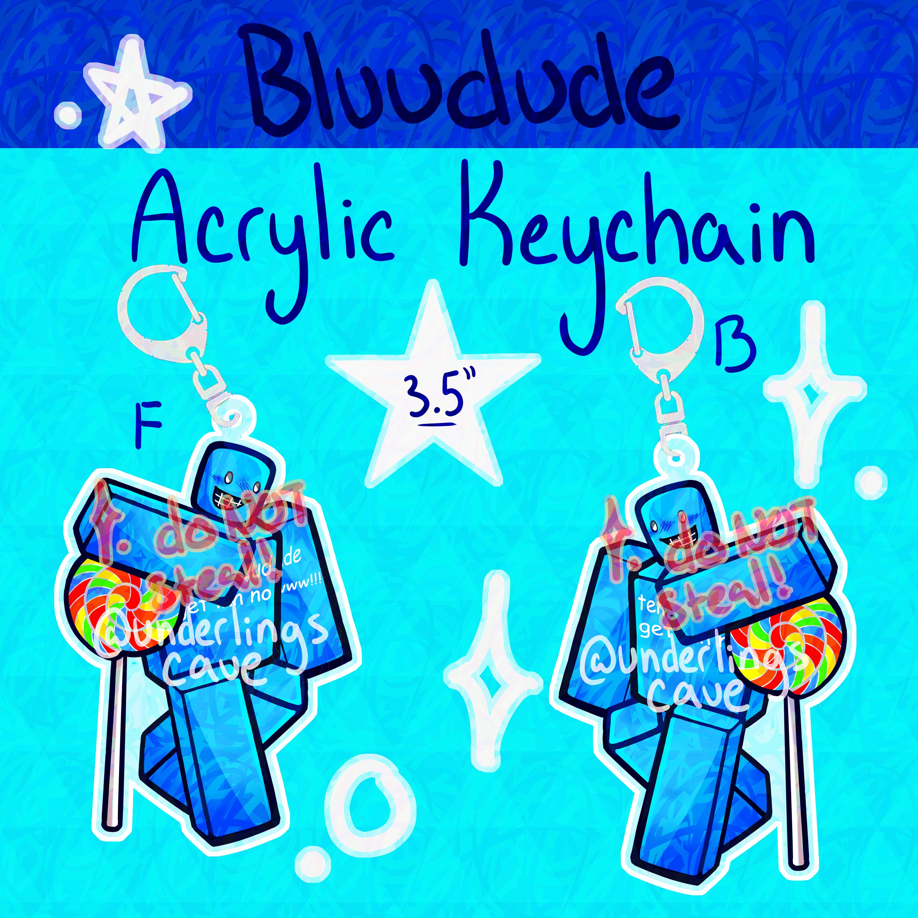 Forsaken bluedude / bluudud 3.5 In. Acrylic Keychain