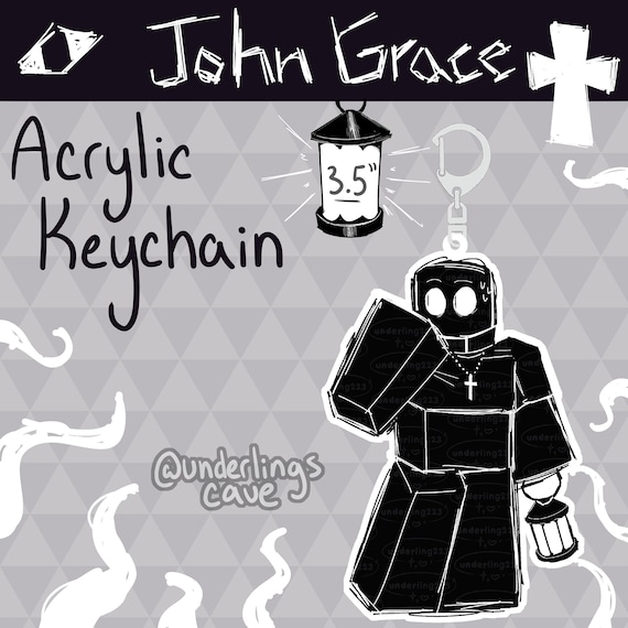 Grace Sinner / John Grace Roblox 3.5 inch acrylic keychain