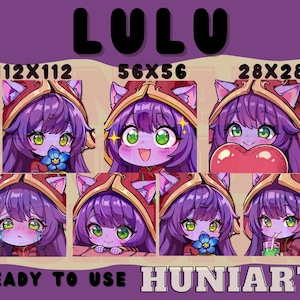 Arcane Lulu Emotes, Arcane Lulu, League of Legends, Lulu, LoL Lulu, Lulu Emote, Lulu, Anime Emotes, Chibi Emotes for Twitch/Discord/Youtube