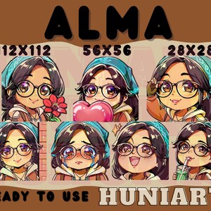 Monster Hunter Wilds Alma, Alma Emotes, Monster Hunter, Monster Hunter Emotes, Anime Emotes, Alma Chibi Emotes for Twitch/Discord/Youtube