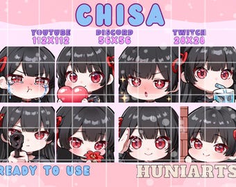 Wuthering Waves Chisa Emotes Chisa Emote,WW Chisa Anime Emote,Chisa Chibi Emotes,Anime Set Emotes,Chisa Emotes,Discord/Twitch/Youtube Emotes