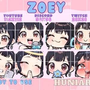 Demon Hunter Zoey Emote, K-Pop Zoey Emotes,Zoey Emote,Crazy Kpop Hunters Zoey Anime Set Emotes, Hunter Zoey , Discord/Twitch/Youtube Emotes