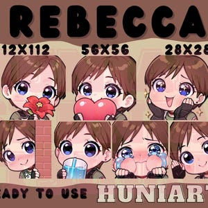 Resident Evil Rebecca Chambers, Resident Evil Rebecca Chambers Emote, Resident Evil Emote Set, Anime Emotes, Discord/Twitch/Youtube Emotes