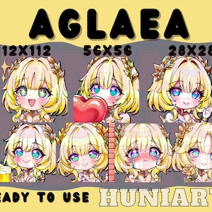 Honkai Star Rail Aglaea Emotes, Aglaea Emote, HSR Aglaea Anime Emote, Aglaea Chibi Emotes, Anime Set Emotes, Discord/Twitch/Youtube Emotes