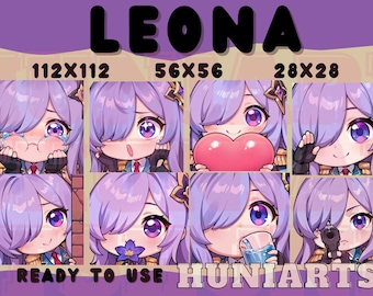 League of Legends Leona Twitch & Discord Emotes | LoL Leona Emote Pack | Battle Academia Skin | Kawaii VTuber Streamer Gift