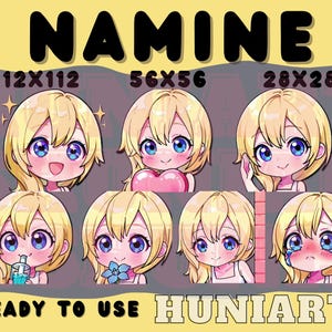 Kingdom Hearts, Kingdom Hearts Namine, Namine Emote, Kingdom Hearts Namine Emote, Namine Anime Emotes, Discord/Twitch/Youtube Emotes