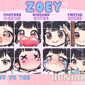 Demon Hunter Zoey Emote, K-Pop Zoey Emotes,Zoey Emote,Crazy Kpop Hunters Zoey Anime Set Emotes, Hunter Zoey , Discord/Twitch/Youtube Emotes