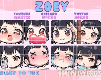 Demon Hunter Zoey Emote, K-Pop Zoey Emotes,Zoey Emote,Crazy Kpop Hunters Zoey Anime Set Emotes, Hunter Zoey , Discord/Twitch/Youtube Emotes
