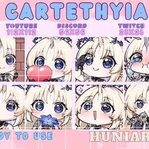 Wuthering Waves Cartethyia Adult Emote,Cartethyia Emote,WW Cartethyia Anime Emote,Chibi Emotes,Anime Set Emote,Discord/Twitch/Youtube Emotes