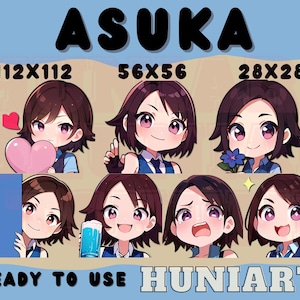 Tekken 8 Asuka Kazama Emotes, Tekken Asuka, Tekken Asuka Kazama, Asuka Anime Emotes, Asuka Tekken, Chibi Emotes for Twitch/Discord/Youtube